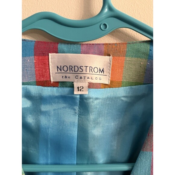 Vintage Nordstrom Trendy Colorful Plaid Vest Size 12 - Picture 3 of 11